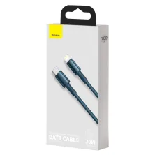 Кабель Baseus High Density Braided Fast Charging Data Cable Type-C to Lightning PD 20W 1m Синий