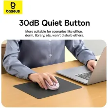Беспроводная мышка Baseus F02 Ergonomic Wireless Mouse 2.4G/BT5.2 1000-1600-2000-2400-4000dpi Розовый
