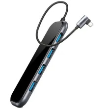 USB-хаб Baseus 5in1 Multi-functional 5-Port Type-C HUB Adapter Type-C to USB3.0*4, Type-C(PD)*1 Сірий