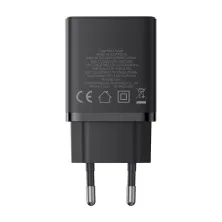 Сетевое зарядное устройство Baseus Cube Fast Charger QC3.0+PD3.0 20W USB+Type-C 3A Черный