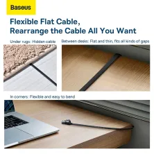 Кабель Baseus High Speed RJ45 Gigabit Network Cable Ethernet Плоский 15m Черный