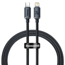 Кабель Baseus Crystal Shine Series Fast Charging Data Cable Type-C to Lightning PD 20W 1.2m Чорний