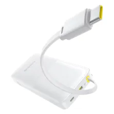 УМБ Baseus Bipow 2 with USB-C Cable 10000mAh 20W с технологией QC3.0+PD3.0 и Type-C кабелем 20W Белый