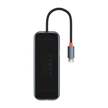 USB-хаб Baseus 7in1 AcmeJoy 7-Port Type-C HUB Adapter Type-C to USB3.0*2, USB2.0*2, Type-C*1, 4KHDMI, TF, SD Сірий