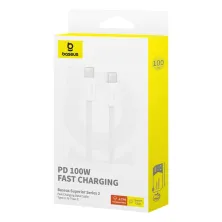 Кабель Baseus Superior 2 Series Fast Charging Data Cable Type-C to Type-C 100W 20V 5A 1m Білий