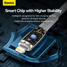 Кабель Baseus Glimmer Series Fast Charging Data Cable Type-C to Lightning PD 20W 1m Білий