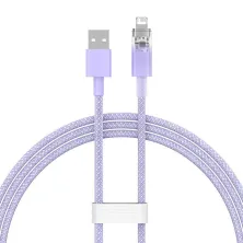 Кабель Baseus Explorer Series with Smart Temperature Control Fast Charging Data Cable USB to Lightning 2.4A 1m Фиолетовый