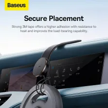Бездротовий автомобільний зарядний пристрій Baseus C02 Pro Magnetic Wireless Charging Car Mount з технологією Qi 15W Чорний