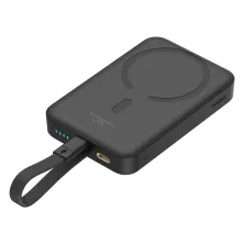 УМБ Baseus Magnetic Mini Wireless Fast Charge 10000mAh 20W 2.4A QC3.0+PD3.0 з функцією MagSafe та Qi 15W і iP 20W кабелем Чорний