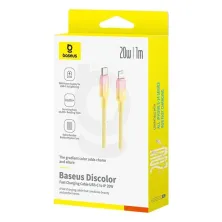 Кабель Baseus Discolor Series Fast Charging Data Cable Type-C to Lightning PD 20W 1m Жовтий