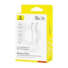 Кабель Baseus Silky Series Fast Charging Data Cable Type-C to Type-C 100W 20V 5A 2m Білий