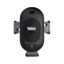 Беспроводное автомобильное зарядное устройство Baseus LightChaser Wireless Charging Electric Car Mount с технологией Qi 15W Черный