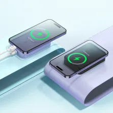 УМБ Baseus Magnetic Mini Wireless Fast Charge 2in1 20000mAh 20W 3A QC3.0+PD3.0 з Бездротовою зарядкою Qi 15W Чорний