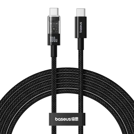 Кабель Baseus Gem Series Fast Charging Data Cable Type-C to Type-C 100W 20V 5A 2m Чорний