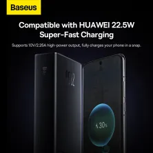УМБ Baseus Star-Lord Digital Display 20000mAh 22.5W с технологией QC3.0+PD3.0 2USB+Type-C + Кабель USB to Type-C Черный