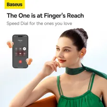 Бездротові Bluetooth навушники Baseus AirNora 2 з функцією шумозаглушення ANC Помаранчевий