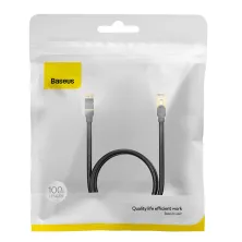 Кабель Baseus High Speed CAT7 Seven Types RJ45 10Gigabit Network Cable Ethernet Круглий 1m Чорний