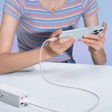 Кабель Baseus Explorer Series with Smart Temperature Control Fast Charging Data Cable USB to Lightning 2.4A 1m Рожевий
