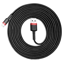 Кабель Baseus Cafule Cable USB to Lightning 2A 3m Чорно-Червоний