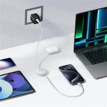 Кабель Baseus Free2Pull Mini Charging Data Cable Type-C to Type-C 60W 1m Белый