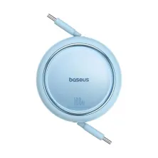 Кабель Baseus Free2Draw Mini Retractable Charging Data Cable Type-C to Type-C 100W 20V 5A 1m Блакитний