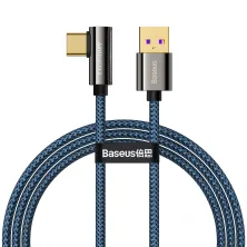 Кабель Baseus Legend Series Fast Charging Data Cable USB to Type-C 66W 11V 6A 1m Синій