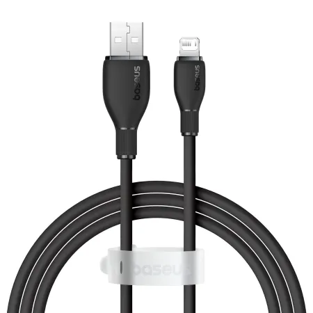 Кабель Baseus Pudding Series Fast Charging Data Cable USB to Lightning 2.4A 1.2m Чорний