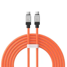Кабель Baseus CoolPlay Series Fast Charging Data Cable Type-C to Type-C 100W 20V 5A 2m Помаранчевий