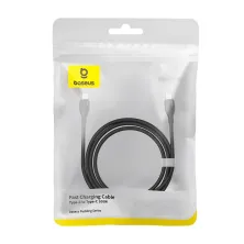 Кабель Baseus Pudding Series Fast Charging Data Cable Type-C to Type-C 100W 20V 5A 1.2m Чорний
