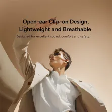 Беспроводные наушники открытого типа Baseus Bass 15 Clip Open-Ear Wireless TWS Earbuds Черный