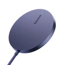 Бездротовий зарядний пристрій Baseus Simple Mini3 Magnetic з функцією MagSafe і Qi 15W Фіолетовий