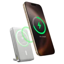 УМБ Baseus Nomos Qi2 Kickstand Magnetic 10000mAh 45W QC3.0+PD3.0 з функцією MagSafe и Qi2 15W и Type-C кабелем 45W Сірий