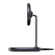 Бездротовий зарядний пристрій Baseus Swan Magnetic з функцією MagSafe і Qi 15W Чорний