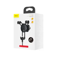 Автодержатель для телефона Baseus YY ehicle в воздуховод с зарядным кабелем Type-C 2A 1м Черный