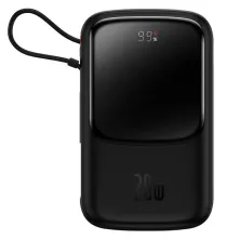 УМБ Baseus Q Pow Pro 20000mAh 20W 5A с технологией QC3.0+PD3.0 и iP кабелем 20W Черный