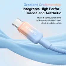 Кабель Baseus Discolor Series Fast Charging Data Cable Type-C to Type-C 100W 20V 5A 1m Блакитний