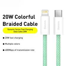 Кабель Baseus Dynamic Series Fast Charging Data Cable Type-C to Lightning PD 20W 2m Зелений