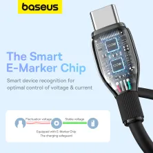 Кабель Baseus Pudding Series Fast Charging Data Cable Type-C to Type-C 100W 20V 5A 1.2m Чорний