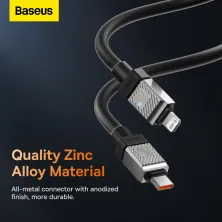 Кабель Baseus CoolPlay Series Fast Charging Data Cable Type-C to Lightning PD 20W 2m Чорний
