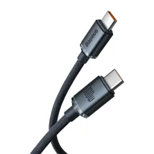 Кабель Baseus Crystal Shine Series Fast Charging Data Cable Type-C to Type-C 100W 20V 5A 1.2m Чорний