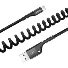Кабель Baseus Fish Eye Spring Data Cable USB to Lightning 2A 1m Чорний