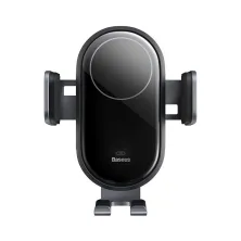 Беспроводное автомобильное зарядное устройство Baseus LightChaser Wireless Charging Electric Car Mount с технологией Qi 15W Черный