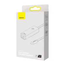 USB Перехідник Baseus Lite Series Ethernet 1000 Mbps Type-C to RJ45 Чорний