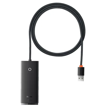 USB-хаб Baseus 4in1 Lite Series 4-Port Type-A HUB Adapter Type-A to USB3.0*4 кабель 1м Чорний
