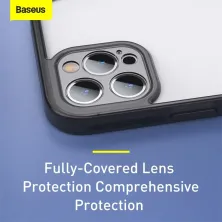 Чохол бампер Baseus Camera Lens Protector Frame Case для Iphone 12 Pro Max 6.7" Чорний