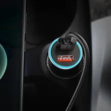 Автомобильное зарядное устройство Baseus Golden Contactor Max Dual Fast Charger Car Charger 60W 2USB Серый