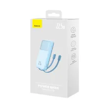 УМБ Baseus Comet Digital Display Fast Charge 10000mAh 22.5W 3A с технологией QC3.0+PD3.0 и iP 20W+Type-C 22.5W кабелем Голубой