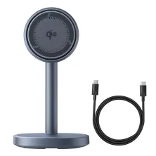 Бездротовий зарядний пристрій Baseus Orbit 2 Pro Air-Cooled 2-in-1 Magnetic з функцією MagSafe и Qi2 20W Сірий