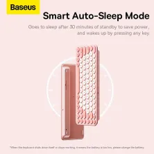 Клавиатура беспроводная Baseus K01A Wireless Tri-Mode Keyboard 2.4G/BT1+BT2 Розовый