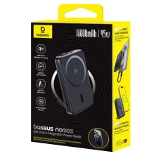 УМБ Baseus Nomos Qi2 Kickstand Magnetic 10000mAh 45W QC3.0+PD3.0 з функцією MagSafe и Qi2 15W и Type-C кабелем 45W Чорний